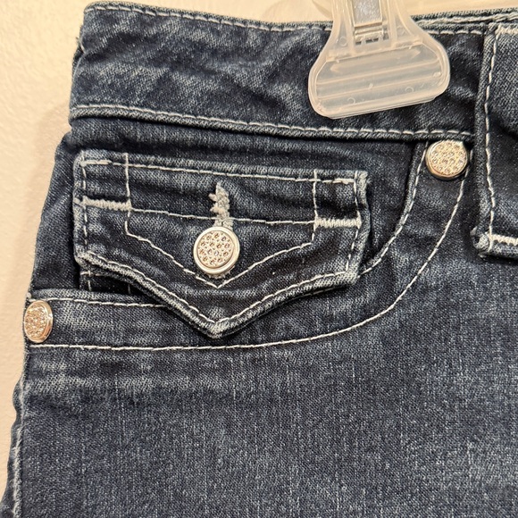 True Religion Low Rise Y2K Dark Wash Skinny Jeans - Picture 4 of 14